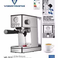 اسپرسوساز ووگاتی VE-212 | فشار 20 بار و بدنه استیل ضد زنگ