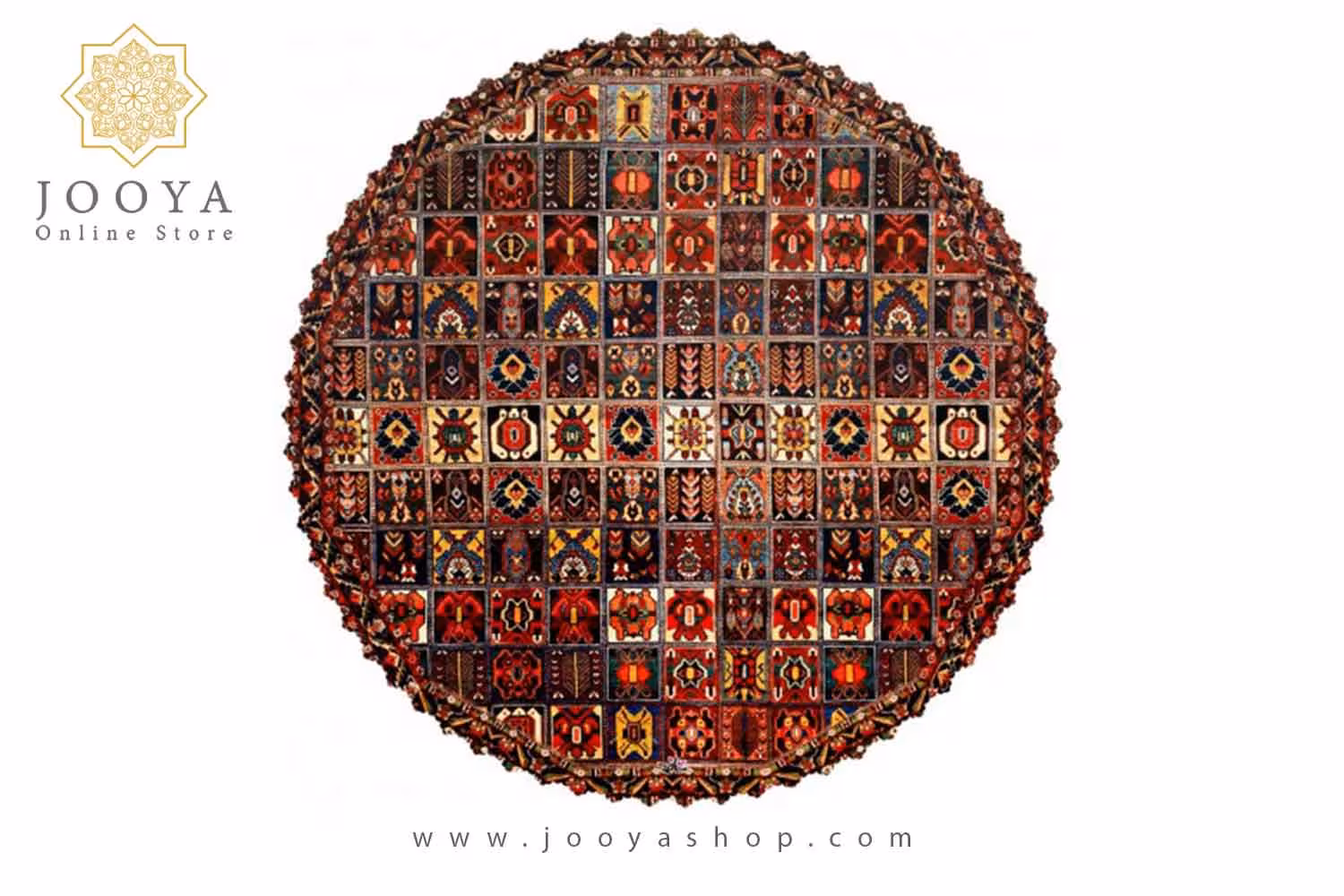 رومیزی گرد مخمل خشتی