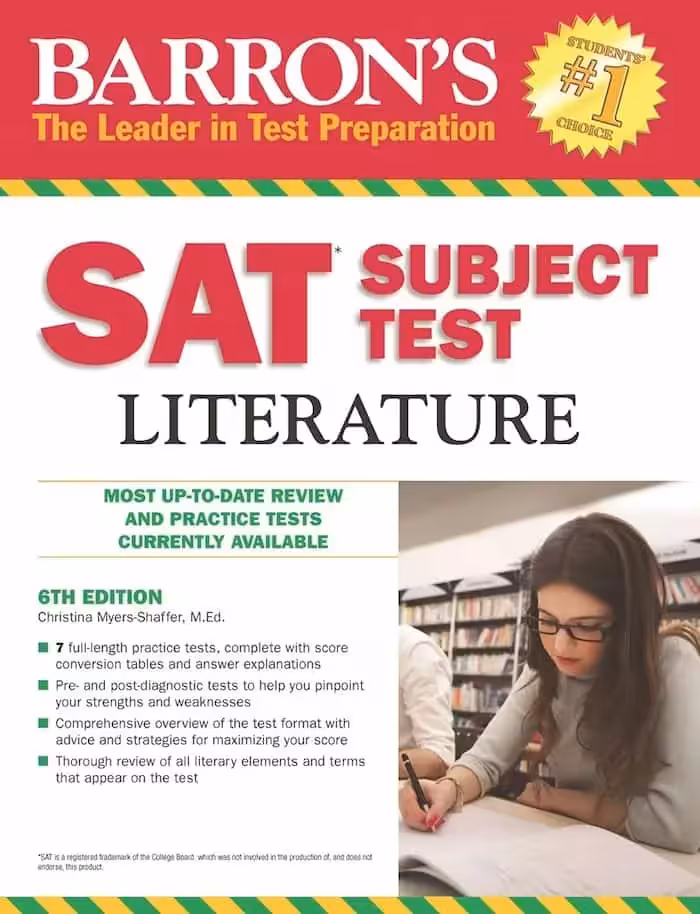 بارونز اس ای تی سابجکت تست لیتریچر | کتاب انگلیسی Barron’s SAT Subject Test Literature 6th