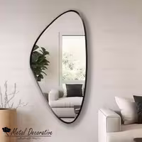 آینه دفرمه قدی با قاب تسمه فلزی 5 سانتی