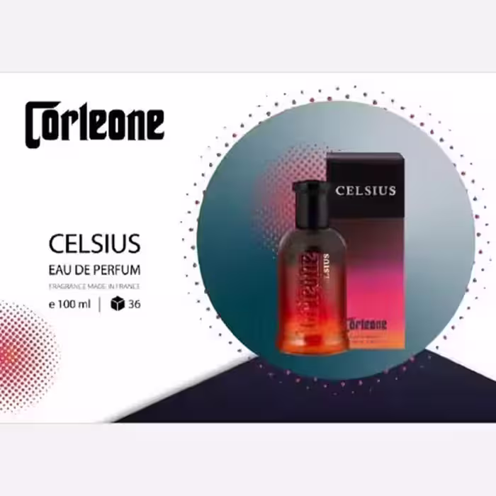 ادکلن مردانه کورلئونه سلسیوس مدل Celsius حجم 100 میل رایحه فارهایت