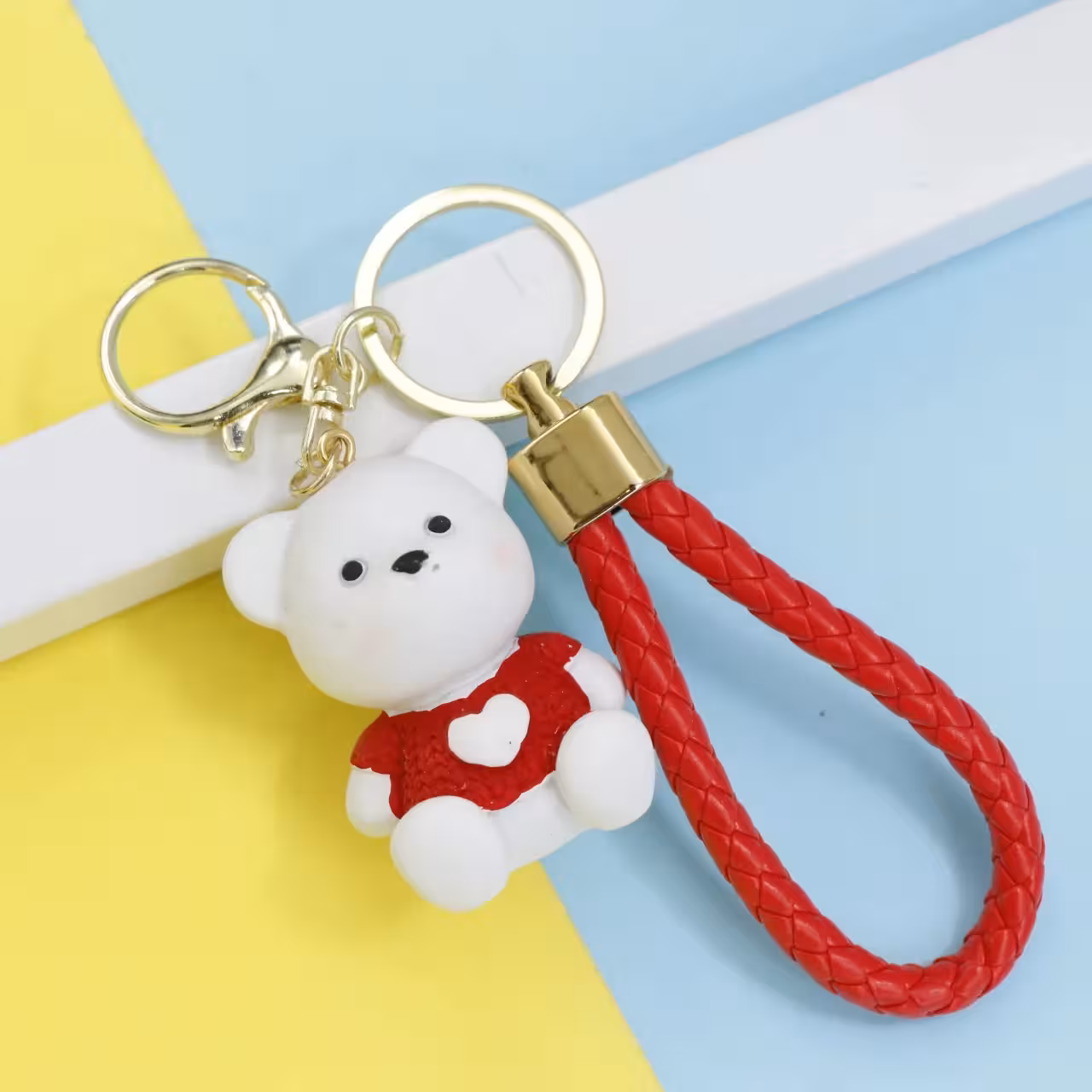 آویز کیف سرکلیدی خرس قرمز پلی استر 38001