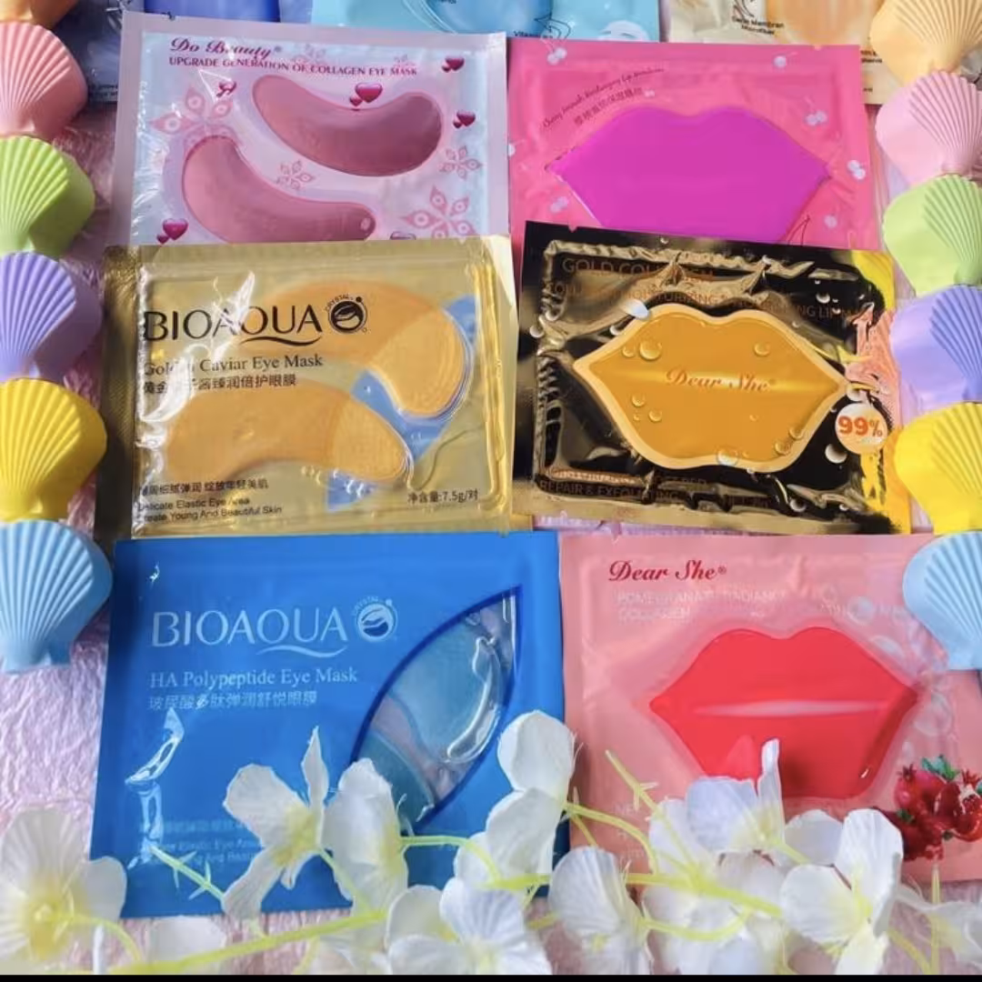پک 60 عددی ماسک صورت لب زیر چشم  ماسک ورقه ای پچ چشم پچ لب