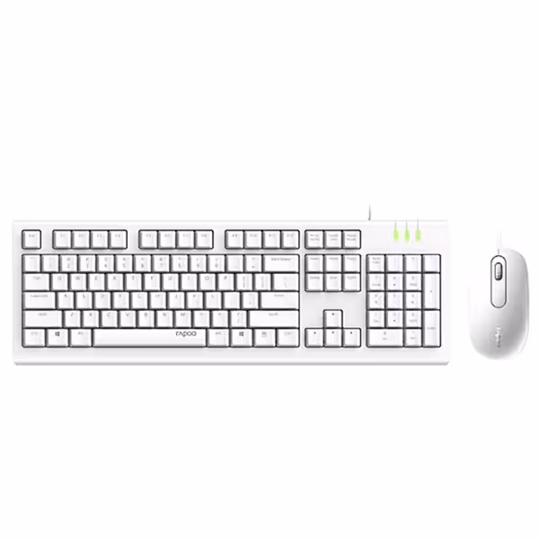 موس و کیبورد باسیم رپو مدل X120 PRO سفید