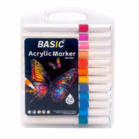 ماژيک اکريليک 24 رنگ برند بيسيک