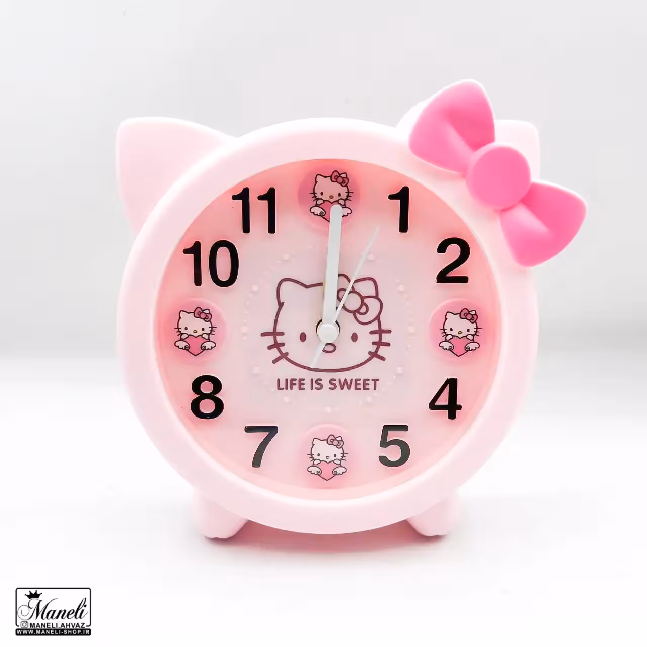 ساعت کیتی رومیزی کودکانه | صورتی 14030635