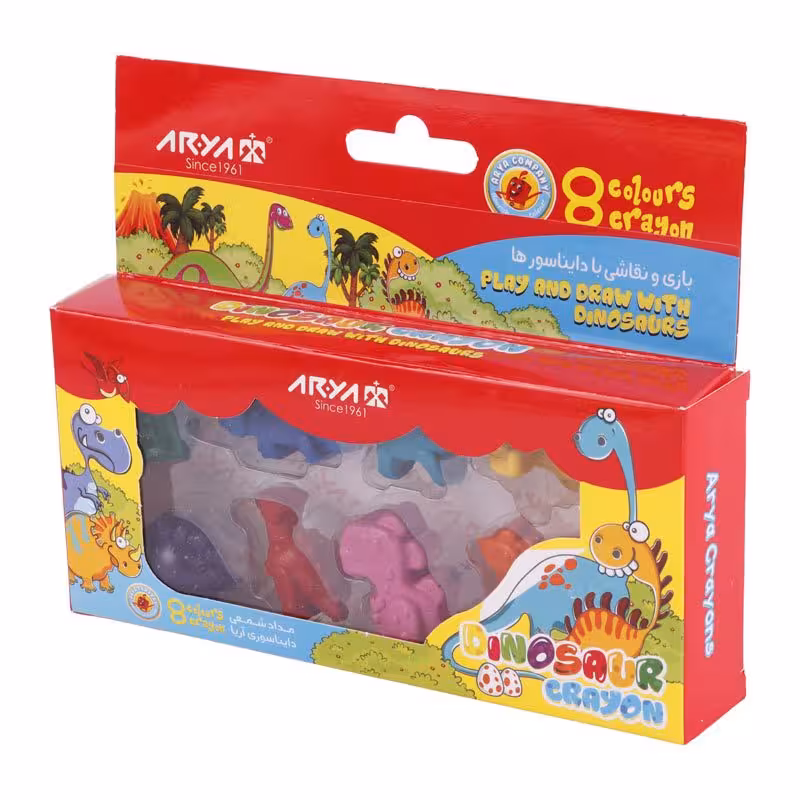 مداد شمعی 8 رنگ آریا Arya 2057