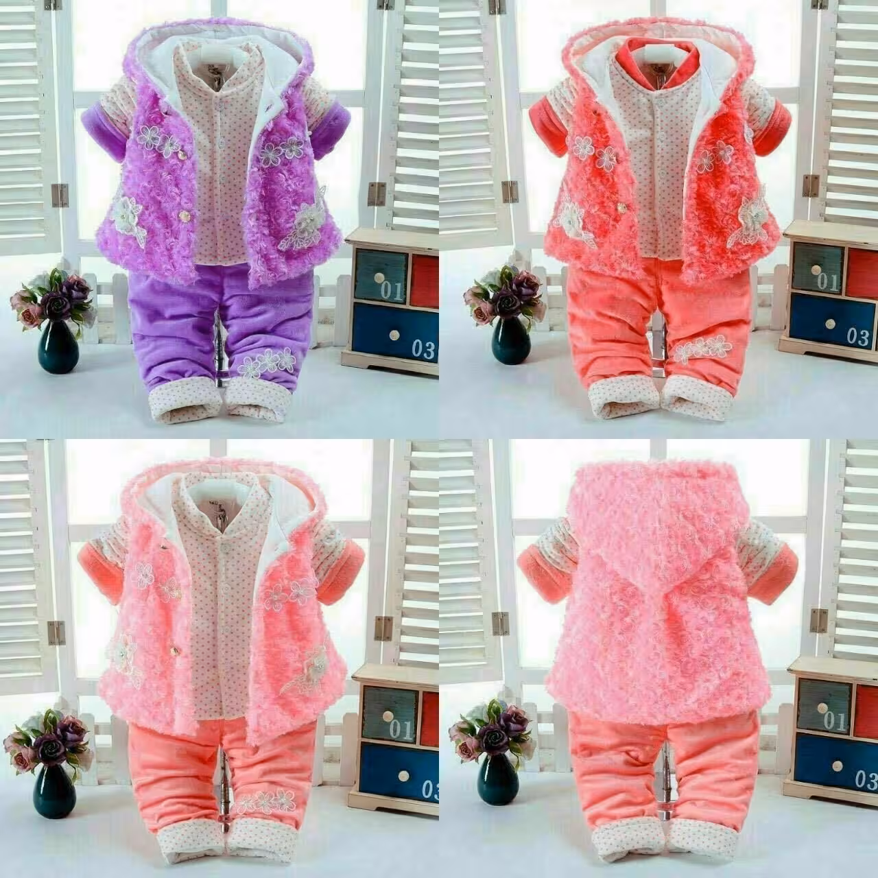 ست سه تیکه مخمل خارجی