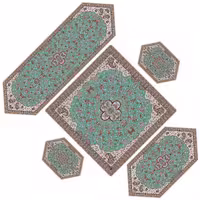 سرویس پنج تکه شاه عباسی فیروزه ای (کد 617)