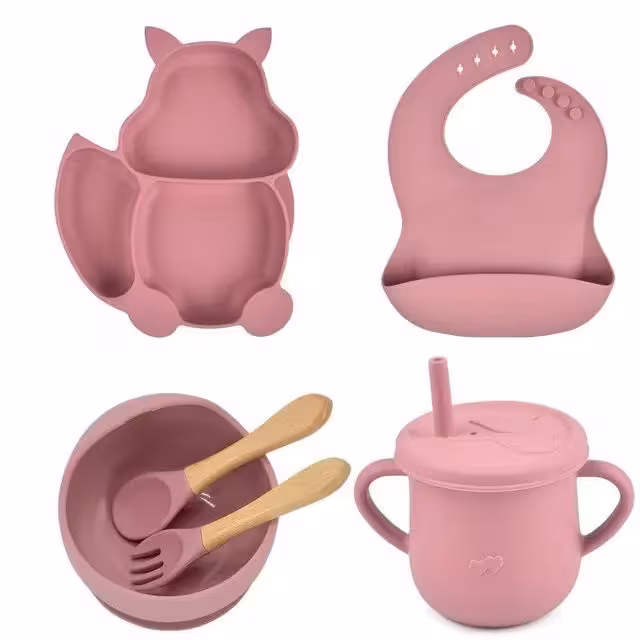 ست ظرف غذا سیلیکونی 6 تیکه عروسکی خارجی