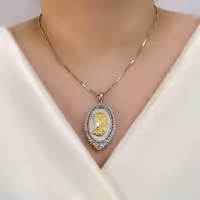 پلاک ورساچه کپی طلا زنانه نقره کد 20463