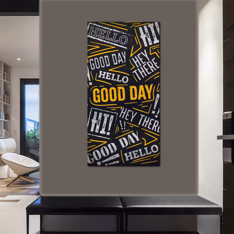 تابلو شاسی مدل دکوراتیو طرح GOOD DAY کد 11 | دنیای قاب