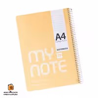دفتر خط دار 100 برگ رحلی زرد پاستلی مکث نوت (Maxnote)