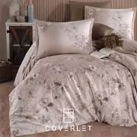 روتختی قهوه‌ای گل‌دار دونفره کاوری مدل Sindarin