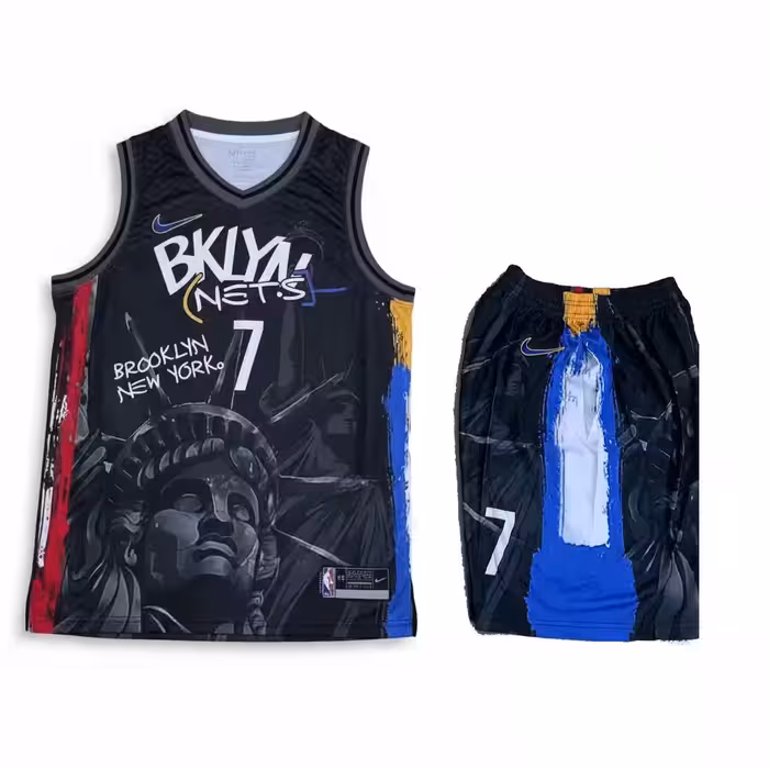 پیراهن شورت بسکتبالی بروکلین نتس (دورنت 7) طرح هنری گرافیتی مجسمه آزادی