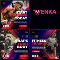 بروشور لایه باز با موضوع تناسب اندام-فیتنس-ورزش کد103