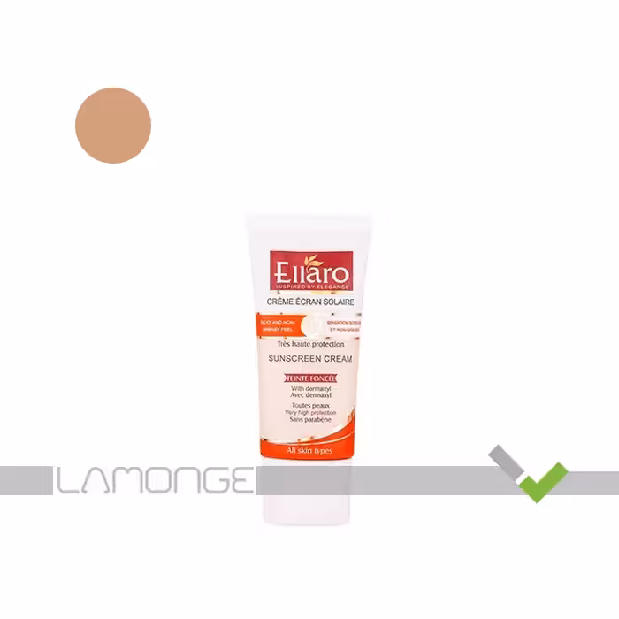 کرم ضد آفتاب SPF50 بژ طبیعی الارو مناسب انواع پوست حجم 50 میلی لیتر