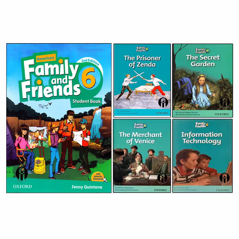 کتاب Family And Friends 6 اثر جمعی از نویسندگان انتشارات الوندپویان پنج جلدی