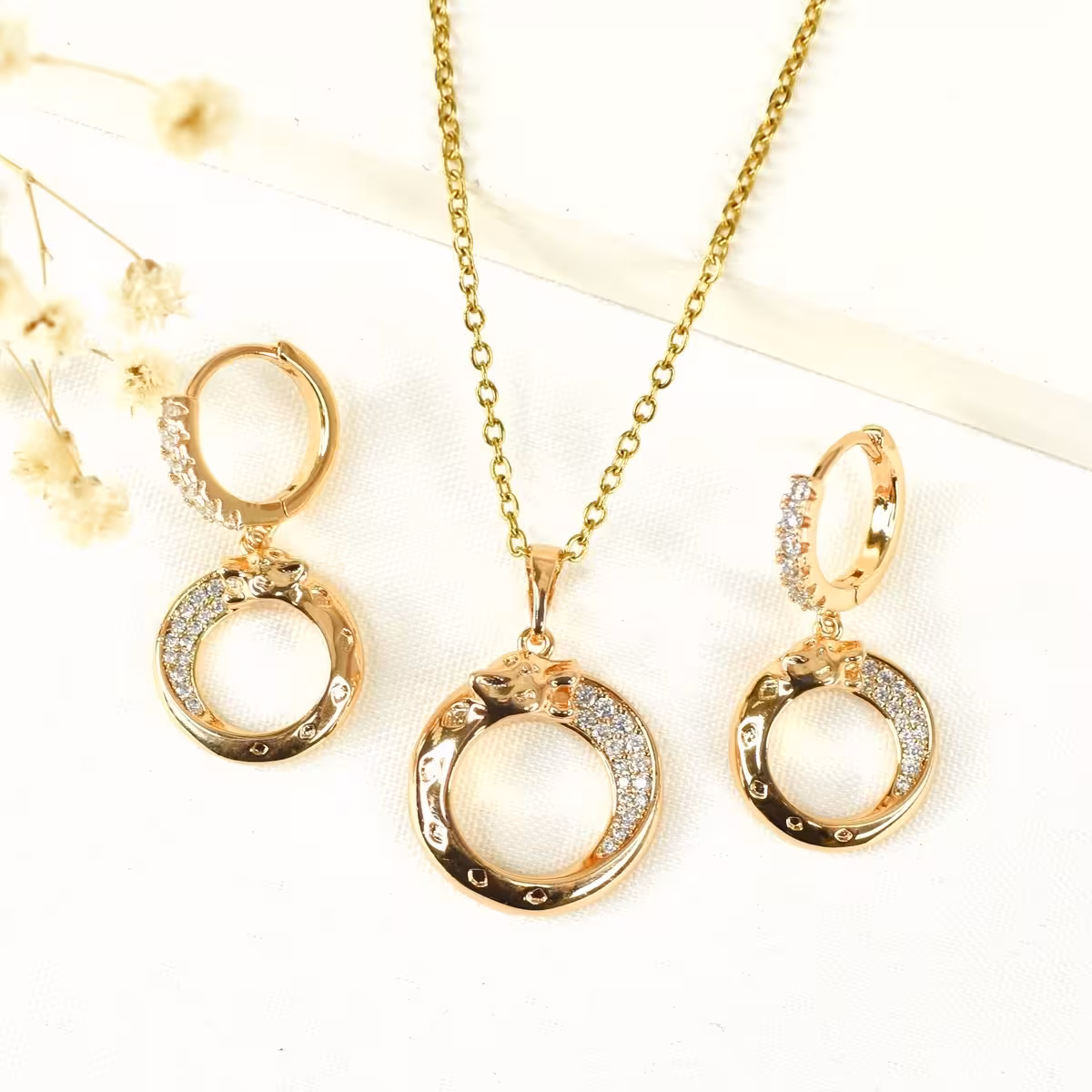 نیمست گرد ژوپینگ طرح طلا کد 8739