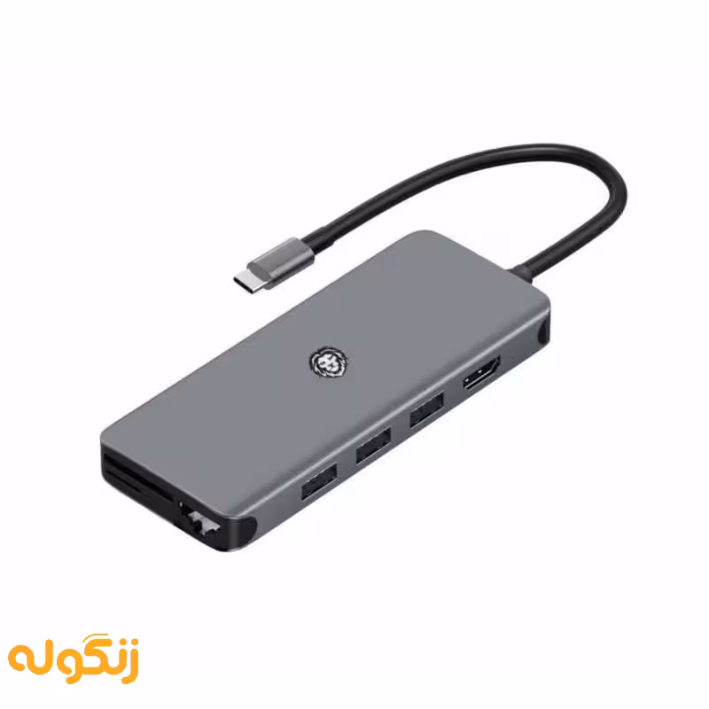 هاب 12 پورت گرین لاین مدل Type-C 4K 12 IN 1 - زنگوله
