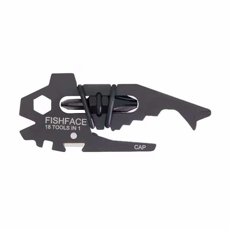 ابزار چندکاره True Utility FishFace | 18 عملکرد کاربردی | طراحی فشرده و سبک | مناسب استفاده روزمره | اکسسوری یونیسکس | مدل TU-206K