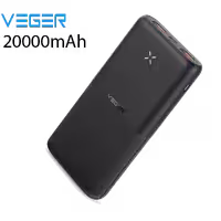 پاور بانک وگر مدل Veger W2063 با ظرفیت 20000 میلی آمپر/ساعت
