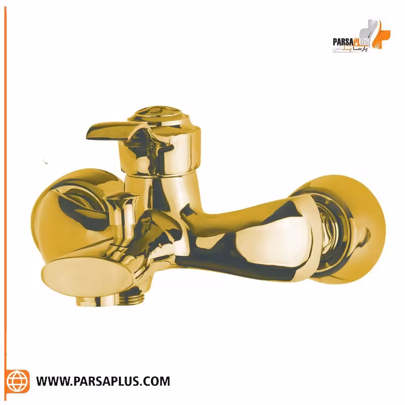 شیر دوش دوان مدل گلاژ  طلایی