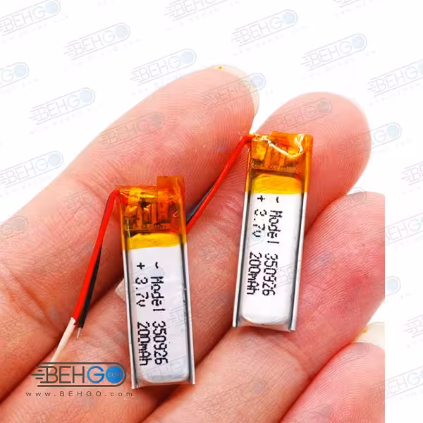 باتری هدفون بلوتوث لیتیومی 3.7V 200mAh 350926p