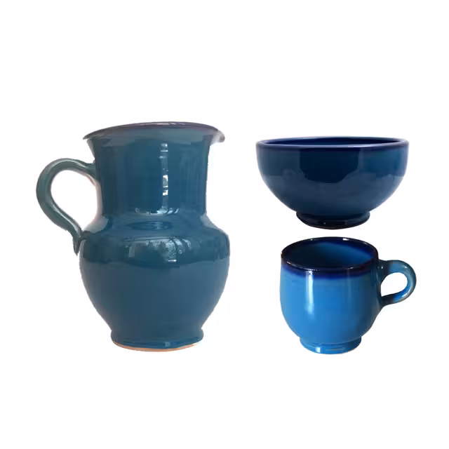 ست پذیرایی سفالی طرح فیروزه ای کد 04