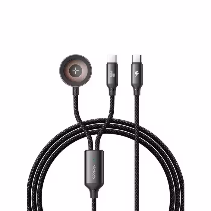 کابل Type-C به Type-C و شارژر اپل واچ مک دودو مدل  CA-220 Cable Wireless Charger توان 60 وات