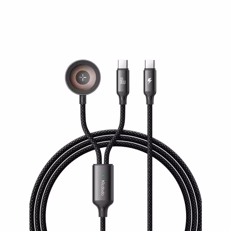 کابل Type-C به Type-C و شارژر اپل واچ مک دودو مدل  CA-220 Cable Wireless Charger توان 60 وات