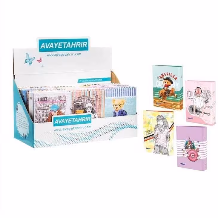 دفتریادداشت کلاسوری 2حلقه گالینگور چاپ دار آمیتیس آوای تحریر کدNKY65256