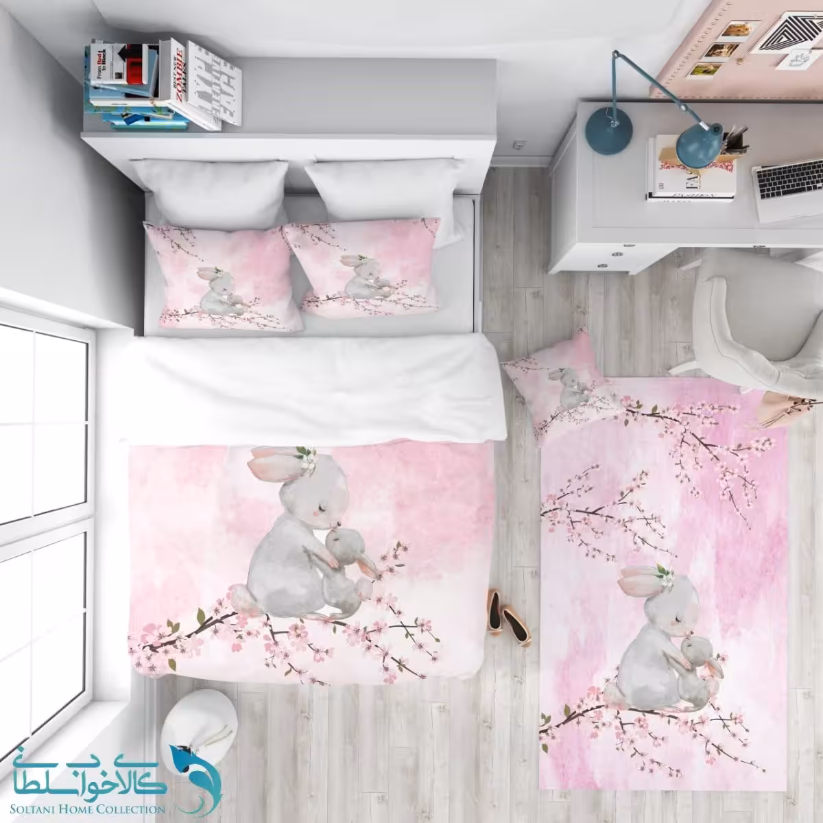 روتختی طرح خرگوش مهربون سایز یکنفره کد A2617