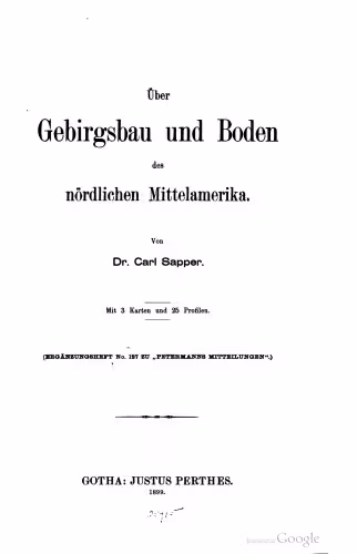 خرید و دانلود نسخه کامل کتاب Über Gebirgsbau und Boden des nördlichen Mittelamerika