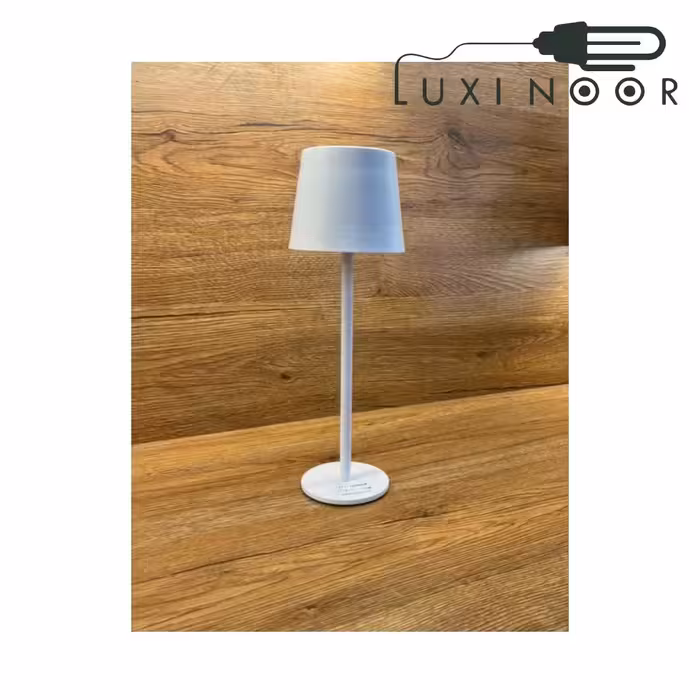 چراغ رومیزی شارژی اف ای سی مدل FEC-9210-5W سفید دیمردار