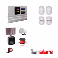 پکیج دزدگیر اماکن با سیم مدل جی ام کا سیم کارتی و تلفنی GM910PY4