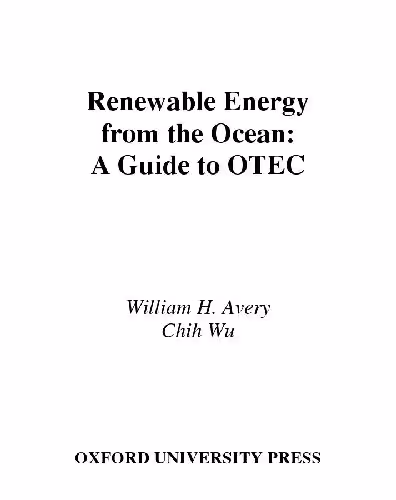 خرید و دانلود نسخه کامل کتاب Renewable Energy From the Ocean