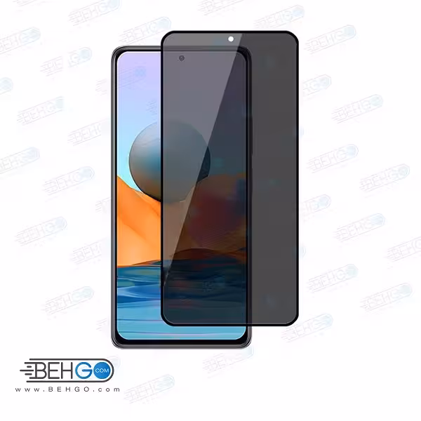 گلس حریم شخصی گوشی شیائومی ردمی نوت 10 فایوجی حریم شخصی شیشه ای Privacy Glass for Xiaomi Redmi Note 10 5G