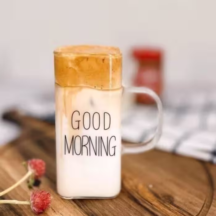 ماگ پیرکس مکعبی طرح good morning