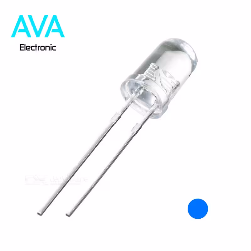 LED آبی شفاف 5mm