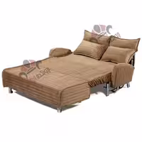 مبل کاناپه تختخواب شو فلزی دو نفره چرخ دار مدل ریلکس
