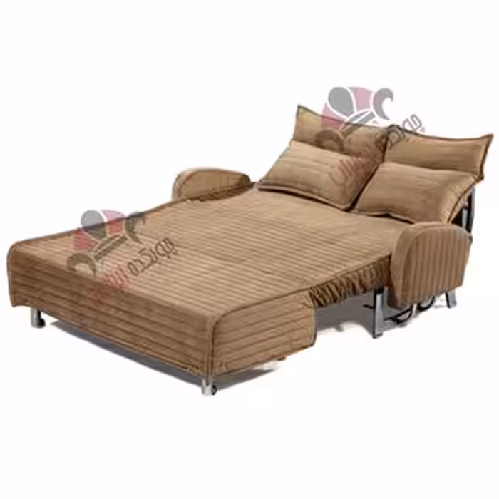 مبل کاناپه تختخواب شو فلزی دو نفره چرخ دار مدل ریلکس