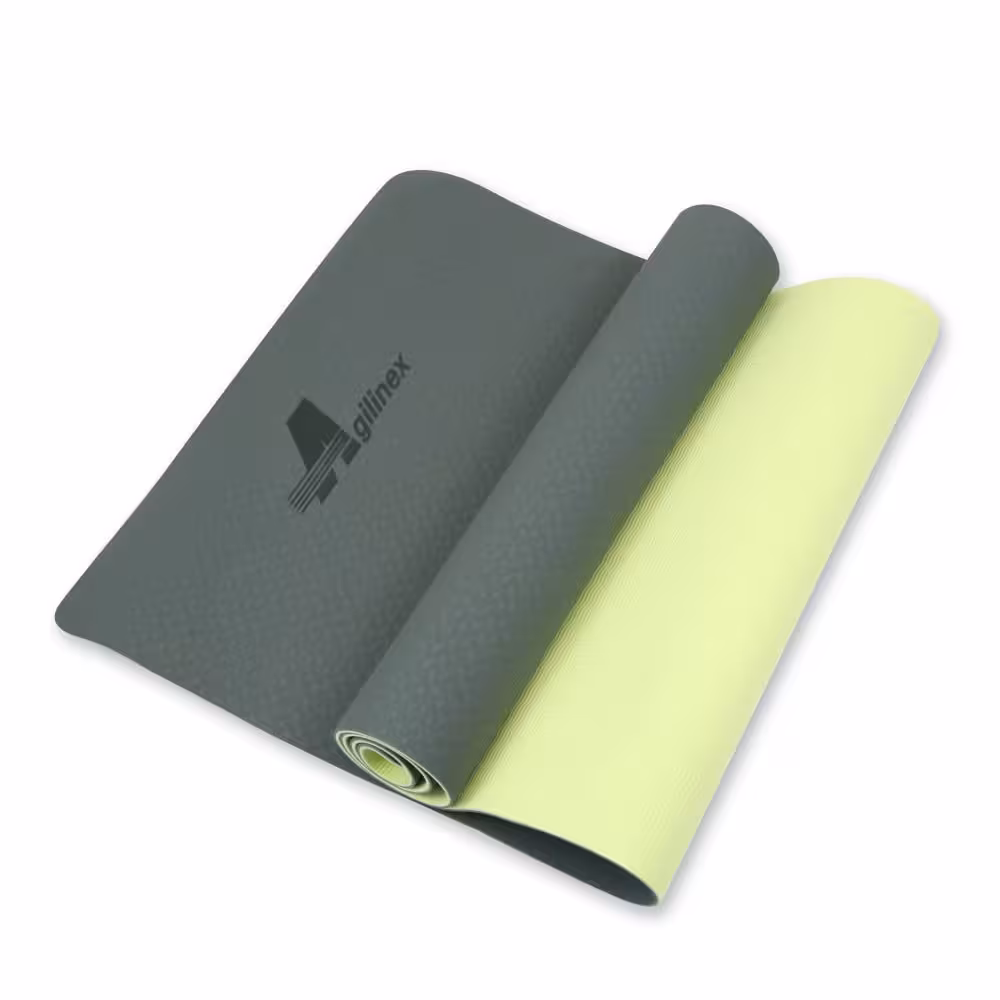 مت یوگا ترند مشکی-سبز 6 میلی‌متری Agilinex