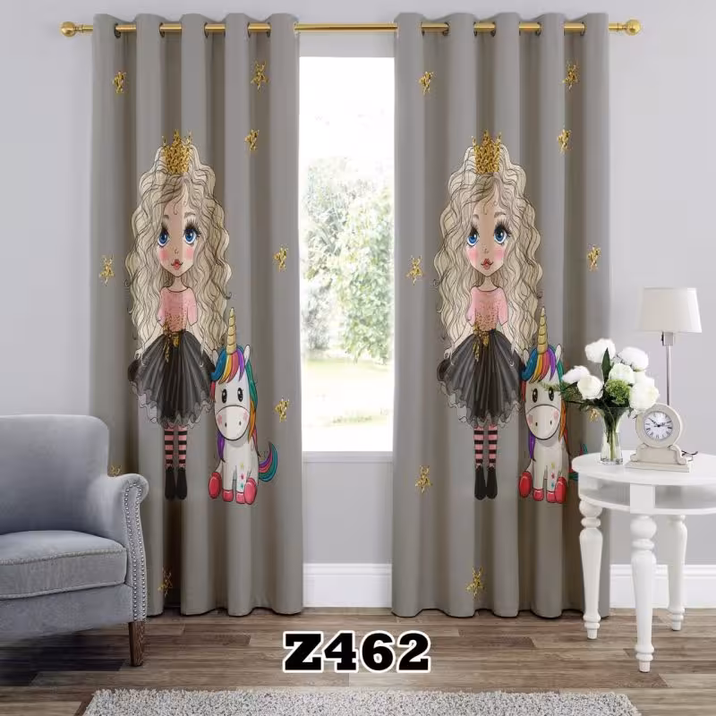 پرده سه بعدی طرح دخترانه