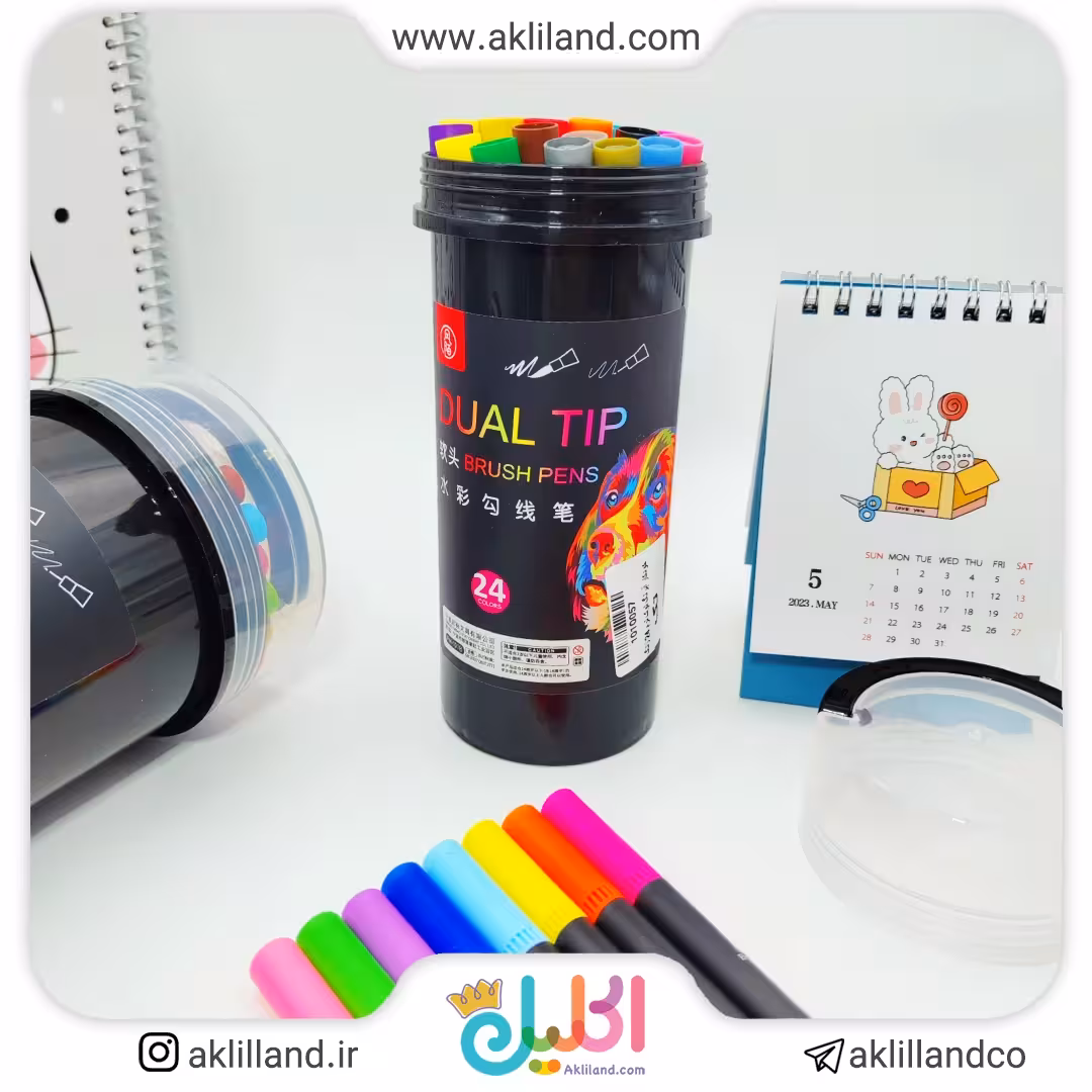 ماژیک آبرنگی نوک نرم 24 رنگ