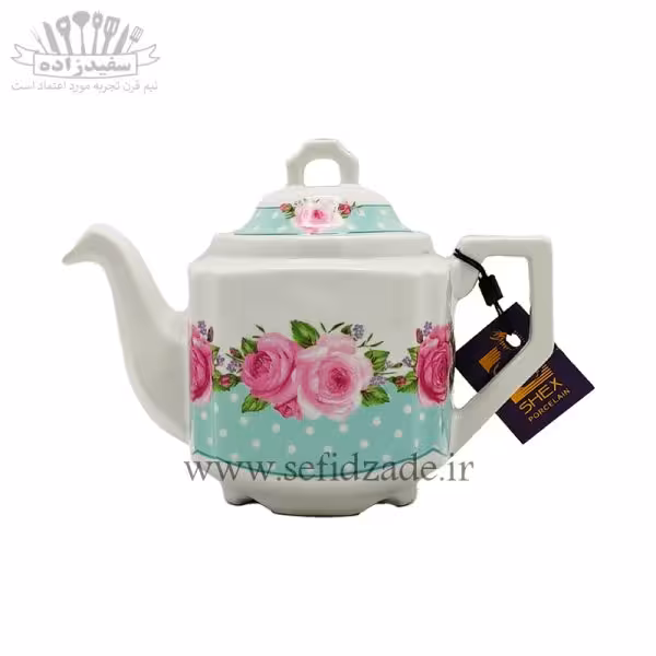 قوری چینی شکس (SHEX) مدل پروین آبی 500ml