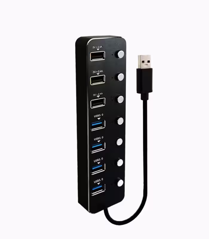 هاب 7 پورت USB 3.0 کلید دار کی نت K-HUAMH107 -