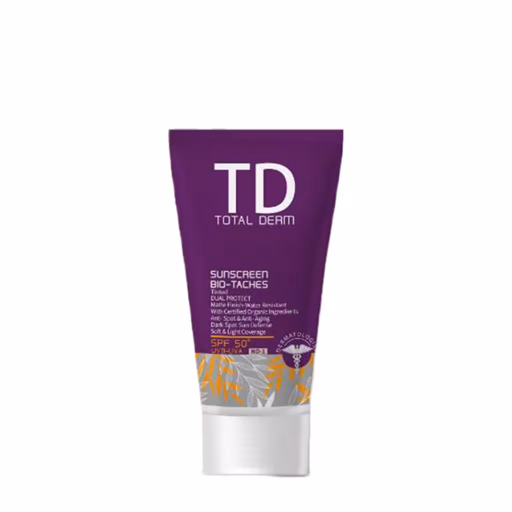 کرم ضدآفتاب رنگی پوستهای دارای لک توتال درم TOTAL DERM (TD) BIO- TACHES NO.1 SPF 50 50 ML