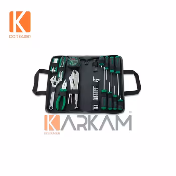 کيف ابزار 43 پارچه برزنتی GPN-043B تاپ تول