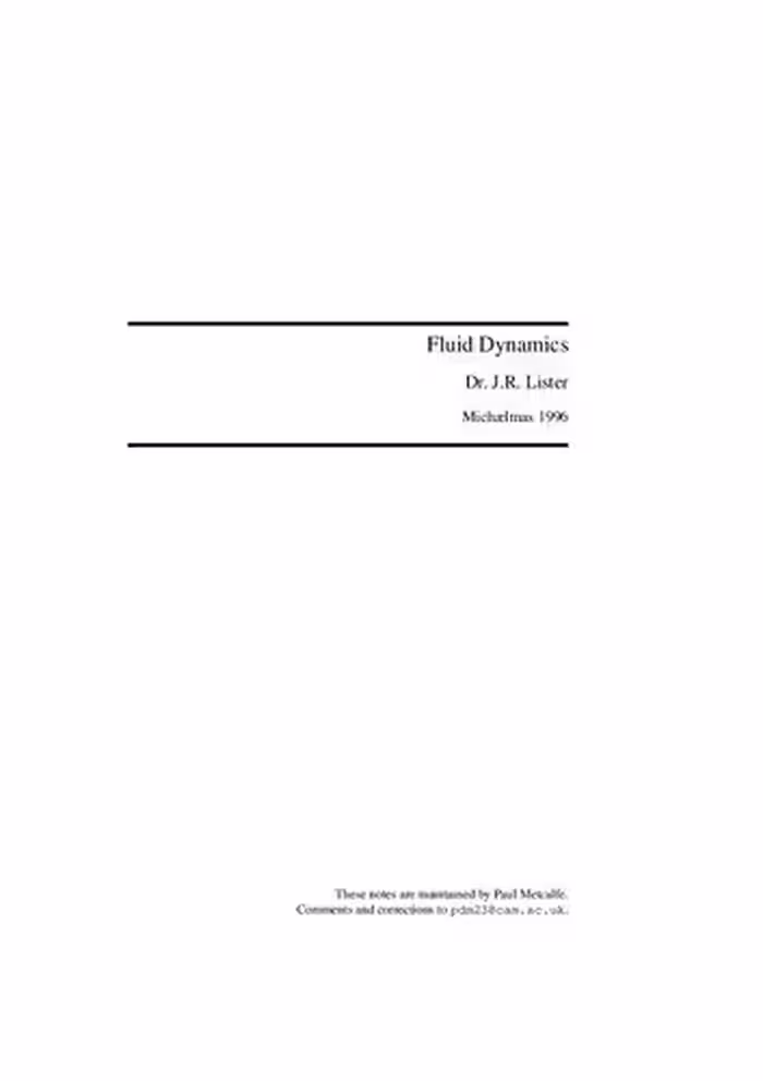 خرید و دانلود نسخه کامل کتاب Fluid Dynamics